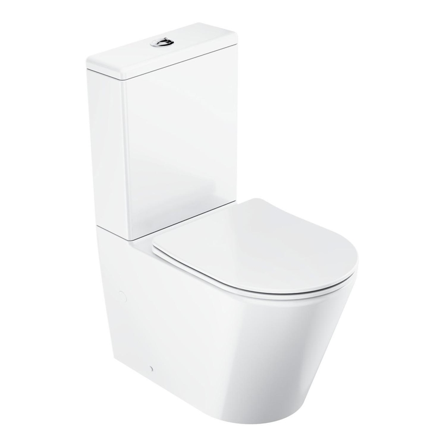 Ravak X01872 - WC combinato Rimless con sedile SoftClose ELEGANT ceramica/bianco