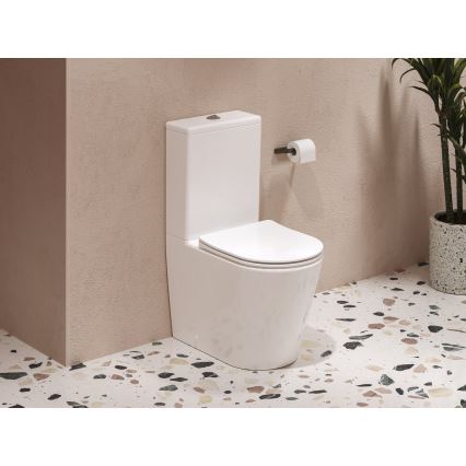 Ravak X01872 - WC combinato Rimless con sedile SoftClose ELEGANT ceramica/bianco
