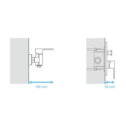 Ravak X070052 - Corpo base per rubinetteria da incasso R-BOX RB 070.50 15,2x11,9 cm