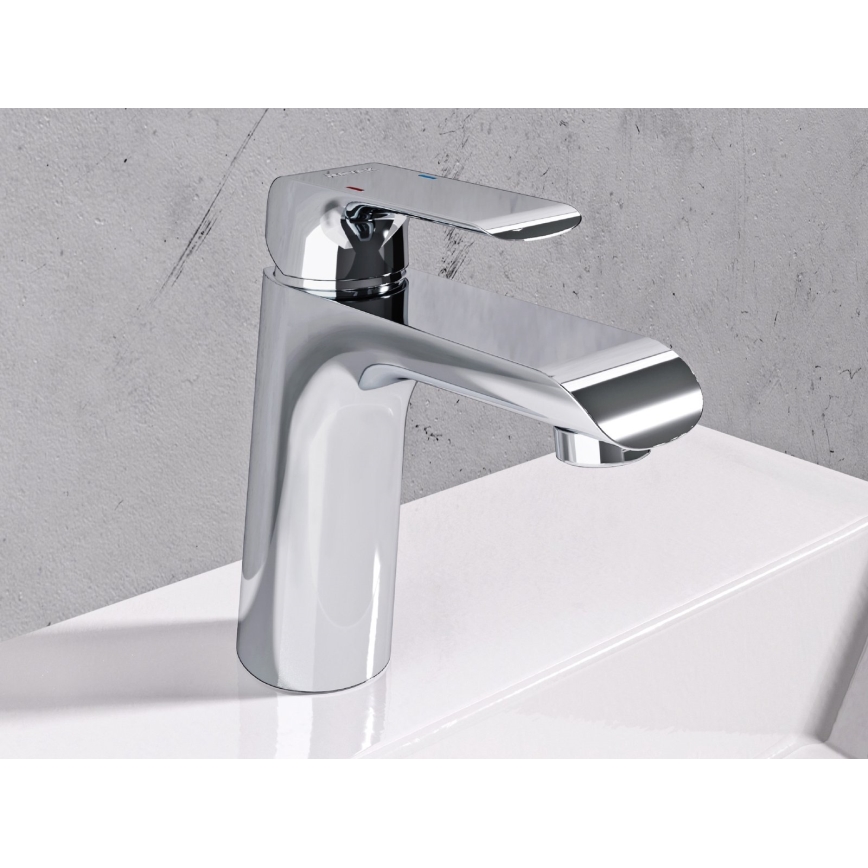 Ravak X070118 - Miscelatore per lavabo FLAT 15,1 cm cromo lucido