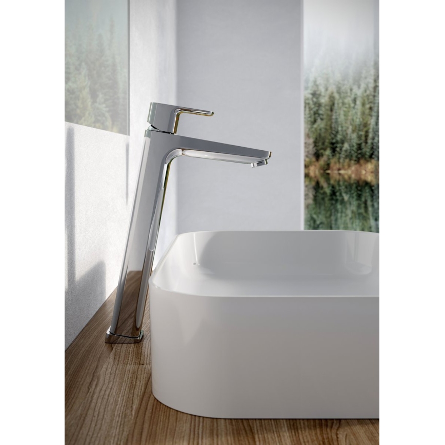 Ravak X070130 - Miscelatore per lavabo FREE 33,4 cm, finitura cromo lucido