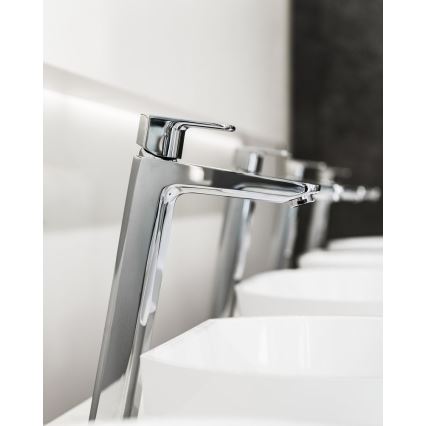 Ravak X070130 - Miscelatore per lavabo FREE 33,4 cm, finitura cromo lucido