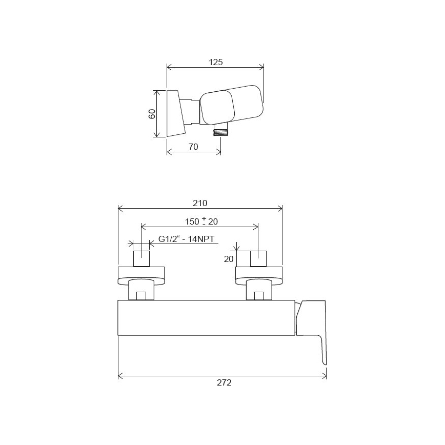Ravak X070132 - Miscelatore per doccia FREE cromato lucido