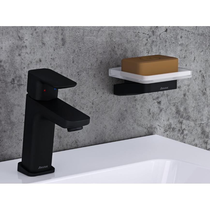 Ravak X070150 - Miscelatore monocomando per lavabo FREE 17,2 cm nero