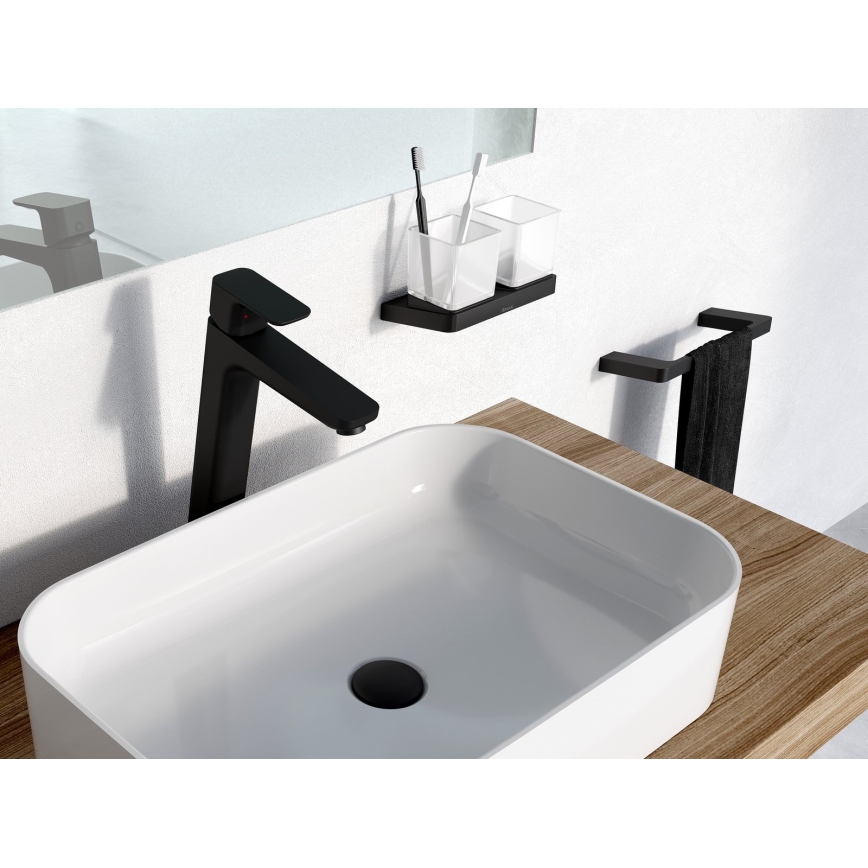 Ravak X070151 - Miscelatore per lavabo FREE 33,4 cm nero