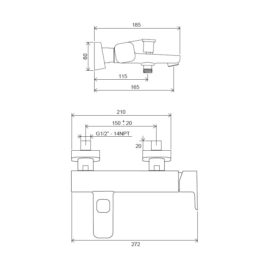 Ravak X070152 - Miscelatore per vasca FREE nero