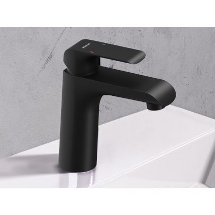 Ravak X070173 - Miscelatore per lavabo FLAT 15,1 cm nero opaco