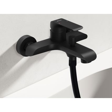 Ravak X070175 - Miscelatore per vasca FLAT nero opaco