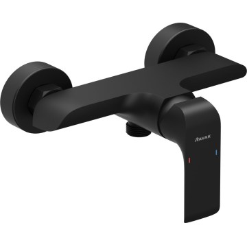 Ravak X070177 - Miscelatore per doccia FLAT nero opaco