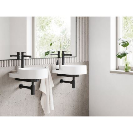 Ravak X070182 - Miscelatore per lavabo PURI 32,2 cm nero