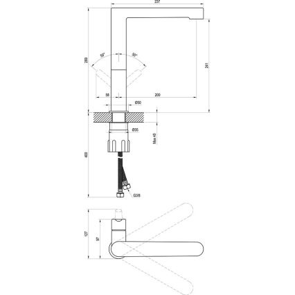 Ravak X070183 - Miscelatore per lavabo PURI 26,9 cm nero