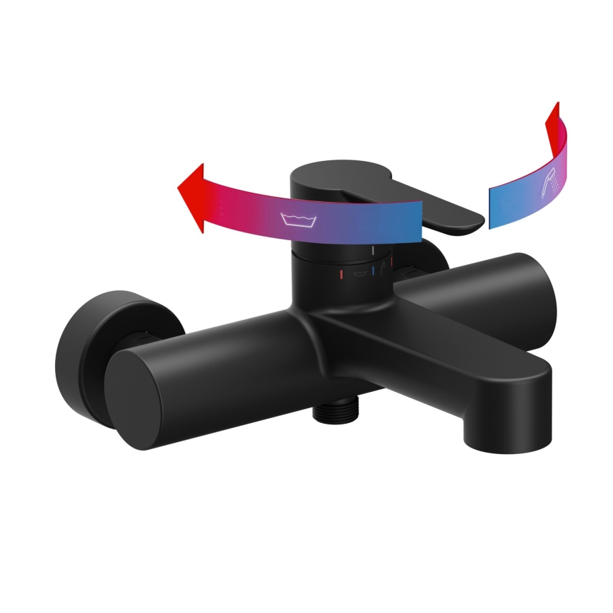 Ravak X070185 - Miscelatore per vasca PURI nero