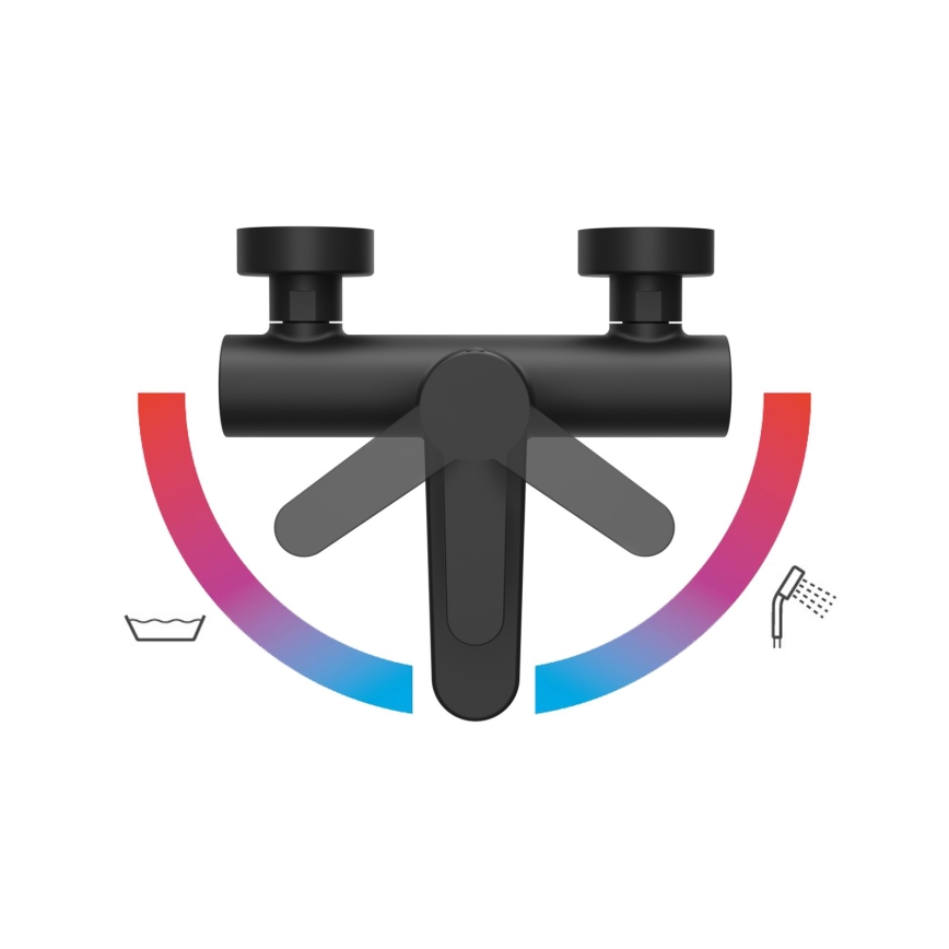 Ravak X070185 - Miscelatore per vasca PURI nero