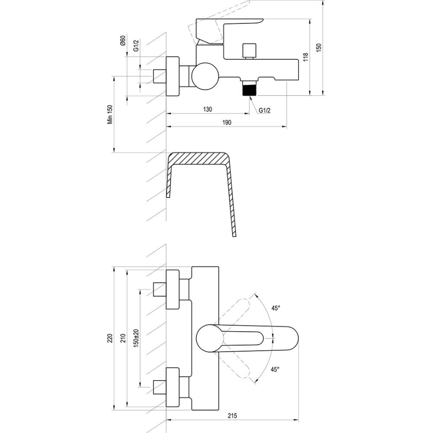 Ravak X070192 - Miscelatore per vasca PURI nero