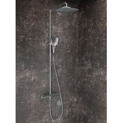 Ravak X070442 - Set doccia con miscelatore termostatico FLAT, cromo lucido