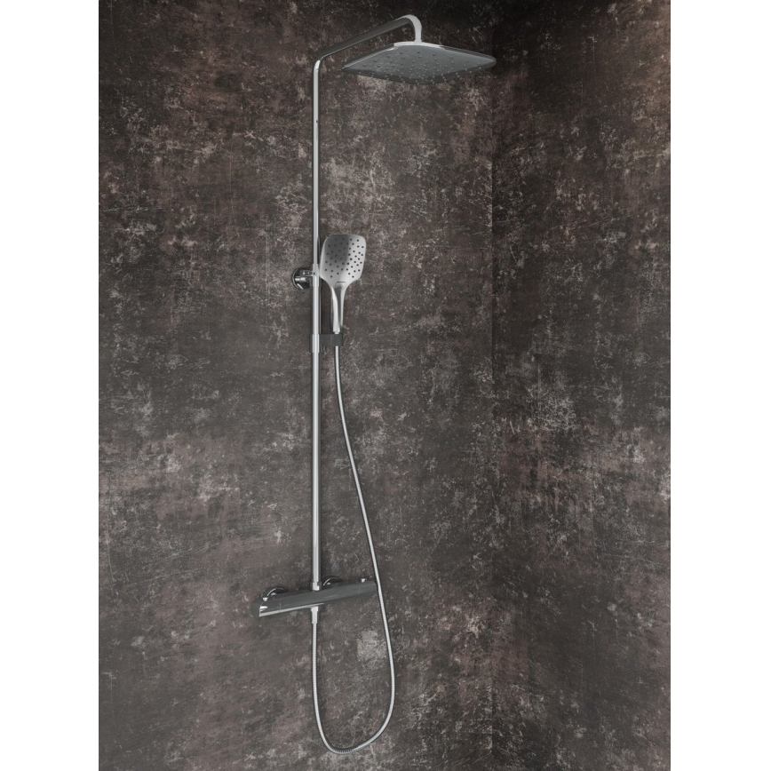 Ravak X070442 - Set doccia con miscelatore termostatico FLAT, cromo lucido