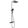 Ravak X070443 - Set doccia con miscelatore termostatico FLAT nero opaco