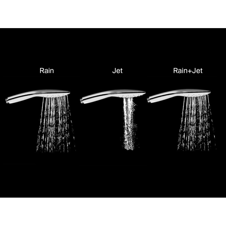 Ravak X070443 - Set doccia con miscelatore termostatico FLAT nero opaco