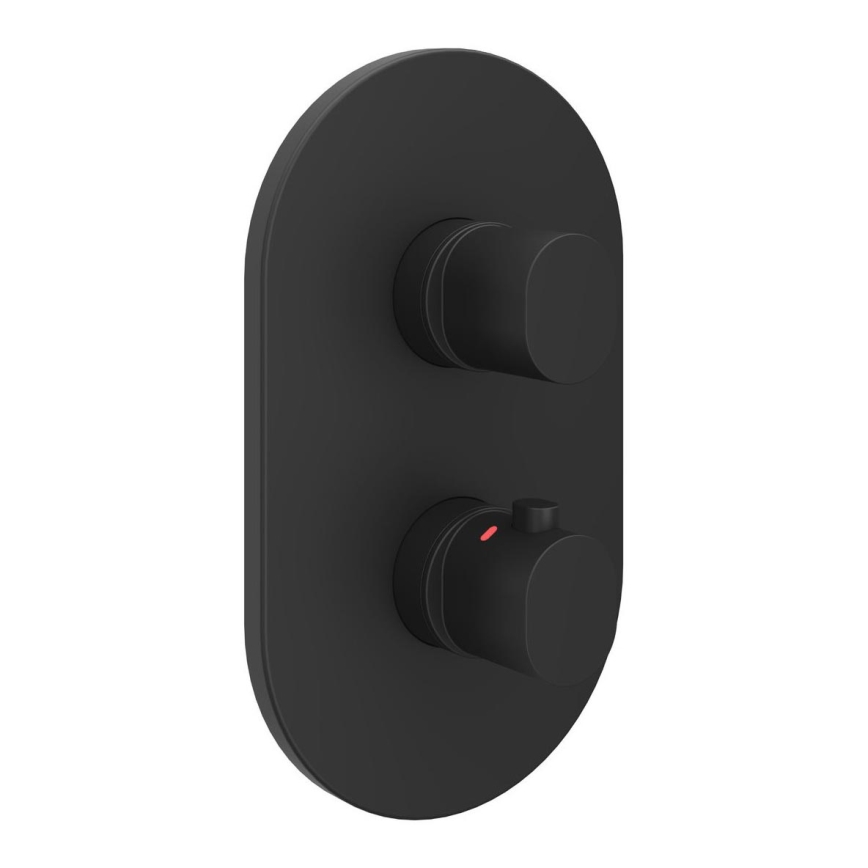 Ravak X070467 - Miscelatore doccia termostatico da incasso CHROME nero