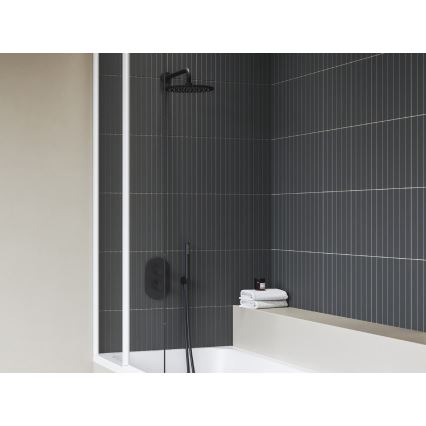 Ravak X070469 - Miscelatore termostatico per doccia per installazione ad incasso CHROME nero