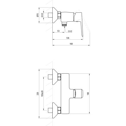 Ravak X070474 - Miscelatore doccia LIFE cromato lucido