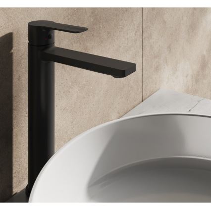 Ravak X070490 - Miscelatore per lavabo SOLAR 29 cm nero