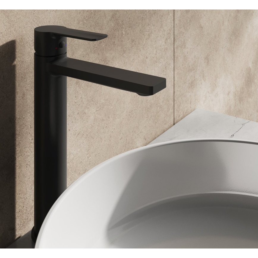 Ravak X070490 - Miscelatore per lavabo SOLAR 29 cm nero