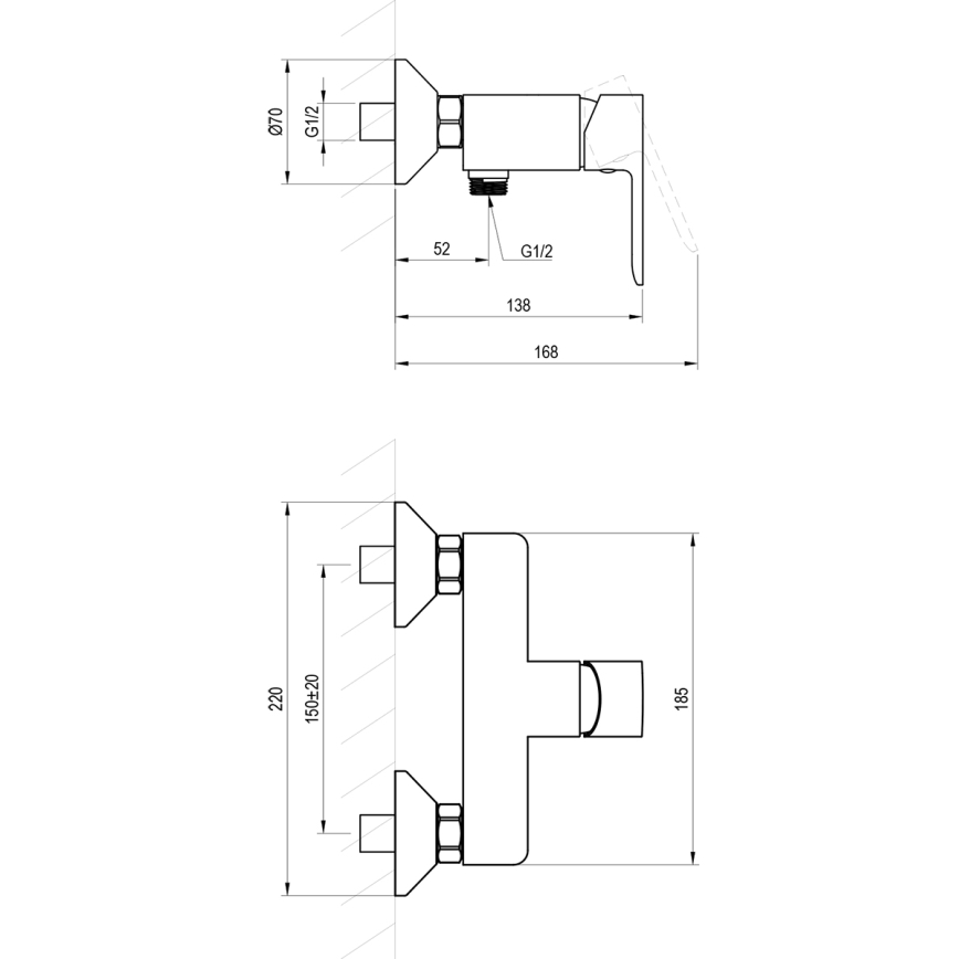 Ravak X070492 - Miscelatore doccia SOLAR nero
