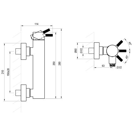 Ravak X070647 - Miscelatore per doccia NOX in acciaio inox spazzolato