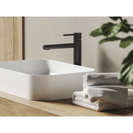 Ravak X070649 - Miscelatore per lavabo NOX 28 cm nero opaco