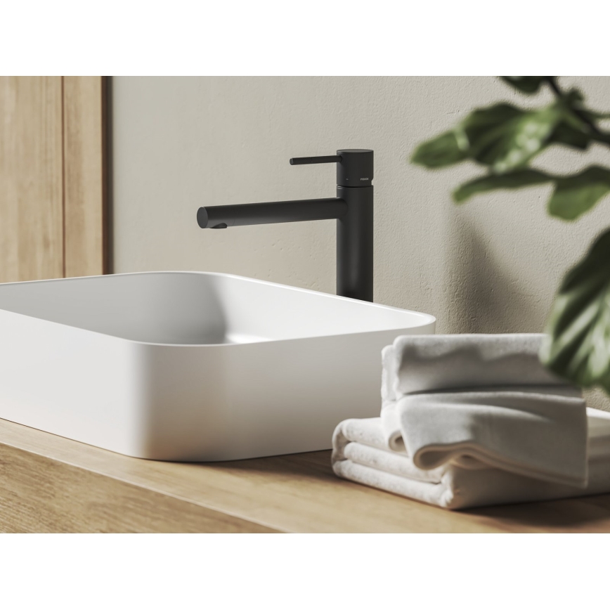 Ravak X070649 - Miscelatore per lavabo NOX 28 cm nero opaco