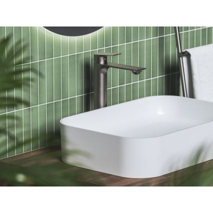 Ravak X070653 - Miscelatore per lavabo PLAN 30 cm grafite spazzolato