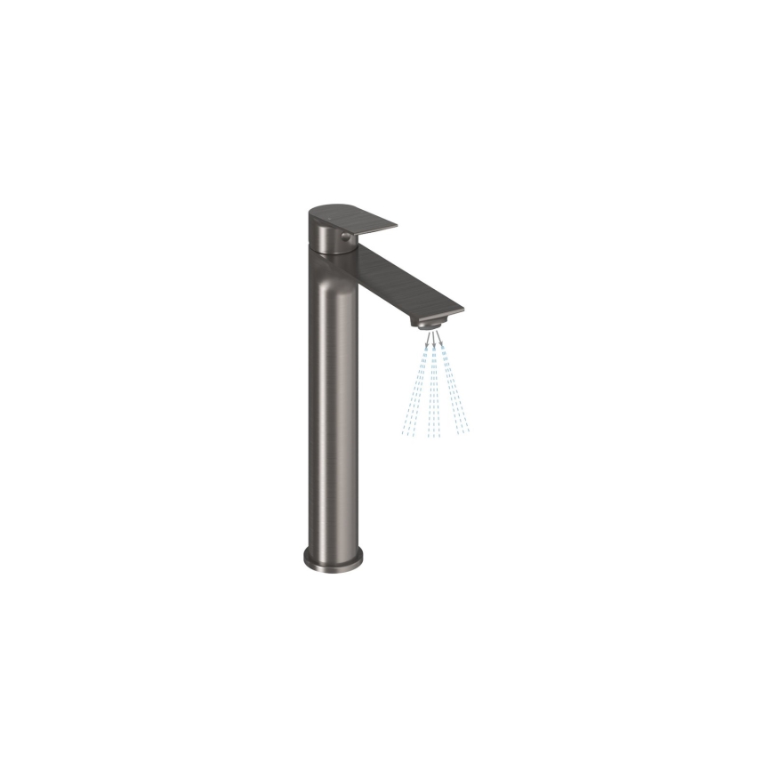 Ravak X070653 - Miscelatore per lavabo PLAN 30 cm grafite spazzolato