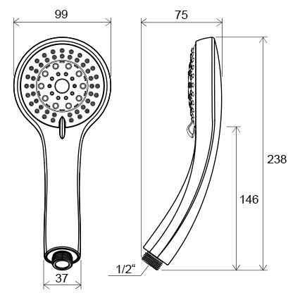Ravak X07P008 - Doccetta in cromo lucido