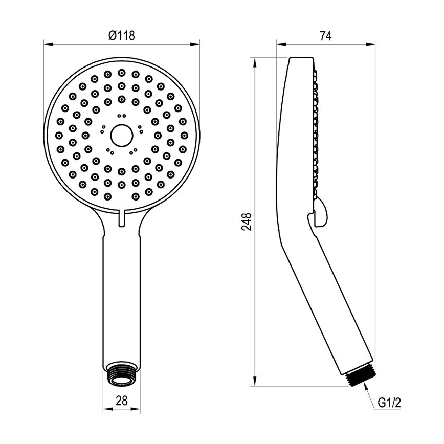 Ravak X07P009 - Doccetta a mano FLAT in cromo lucido