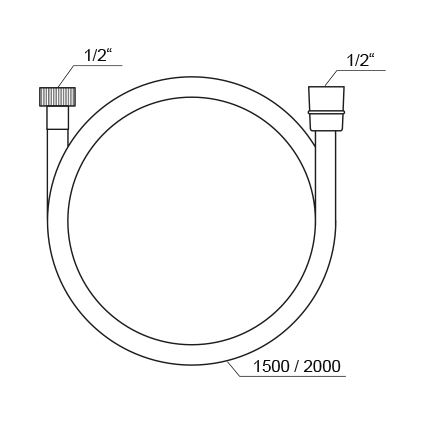 Ravak X07P337 - Flessibile doccia in plastica 200 cm, cromato lucido