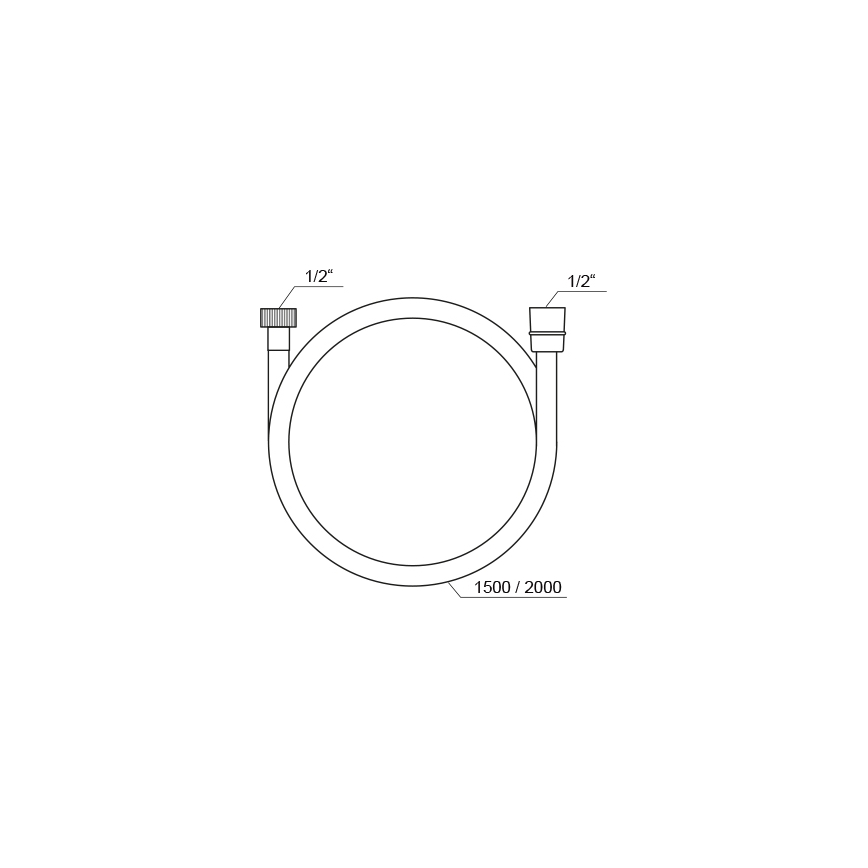 Ravak X07P337 - Flessibile doccia in plastica 200 cm, cromato lucido