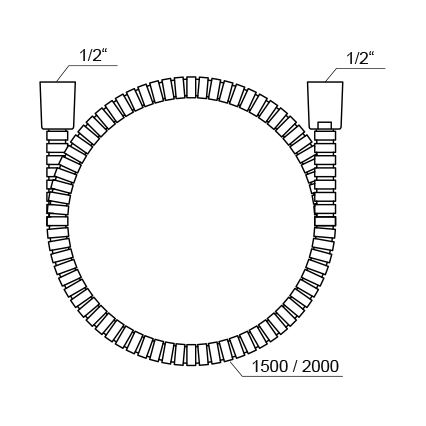 Ravak X07P340 - Flessibile per doccia 150 cm, cromato lucido