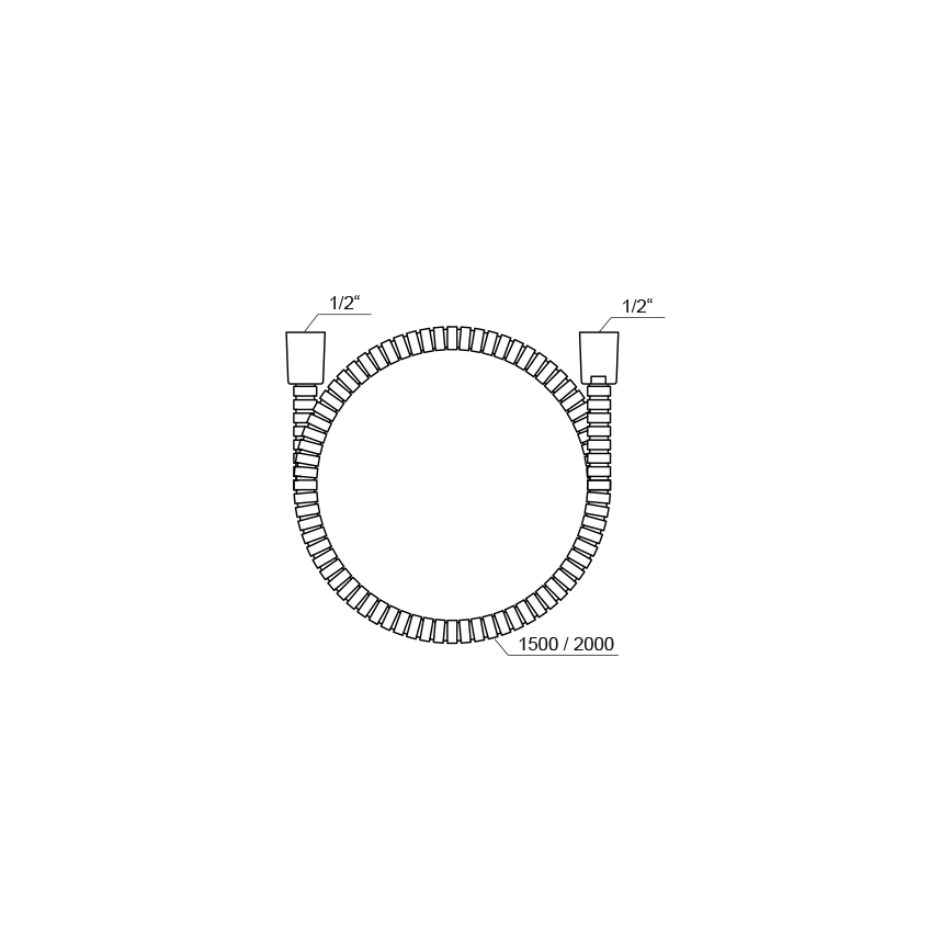 Ravak X07P340 - Flessibile per doccia 150 cm, cromato lucido