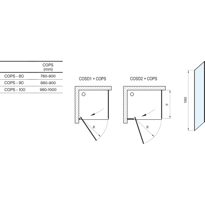 Ravak X9VVA0A00Z1 - Parete doccia fissa COOL, cromo lucido