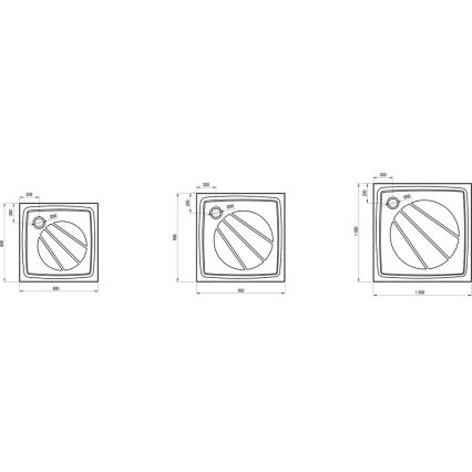 Ravak XA037701010 - Piatto doccia quadrato PERSEUS 90x90 cm bianco