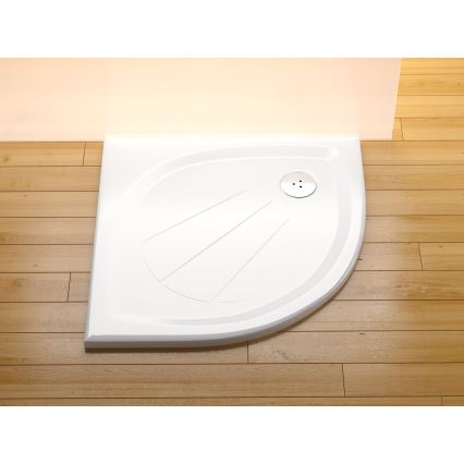 Ravak XA237701010 - Piatto doccia angolare a quarto di cerchio ELIPSO 90x90 cm bianco