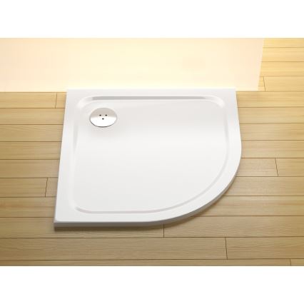 Ravak XA244401010 - Piatto doccia angolare a quarto di cerchio ELIPSO 80x80 cm bianco