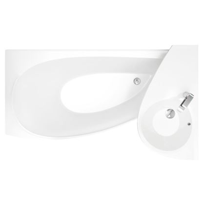 Ravak XJ1L1100000 - Lavabo sospeso AVOCADO 85x45 cm marmo colato/bianco