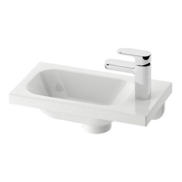 Ravak XJGP1100000 - Lavabo sospeso CHROME 40x22 cm marmo colato/bianco