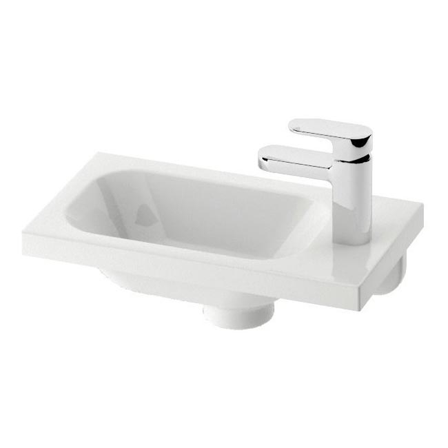 Ravak XJGP1100000 - Lavabo sospeso CHROME 40x22 cm marmo colato/bianco