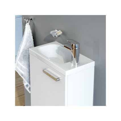 Ravak XJGP1100000 - Lavabo sospeso CHROME 40x22 cm marmo colato/bianco