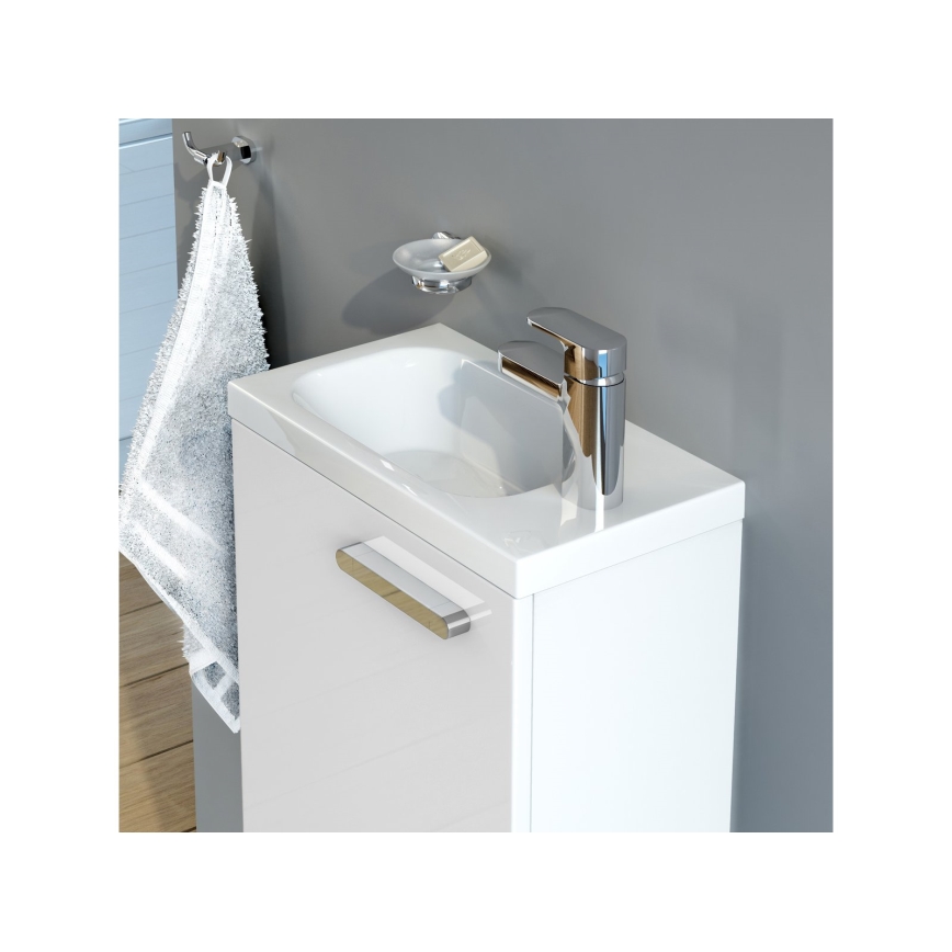Ravak XJGP1100000 - Lavabo sospeso CHROME 40x22 cm marmo colato/bianco