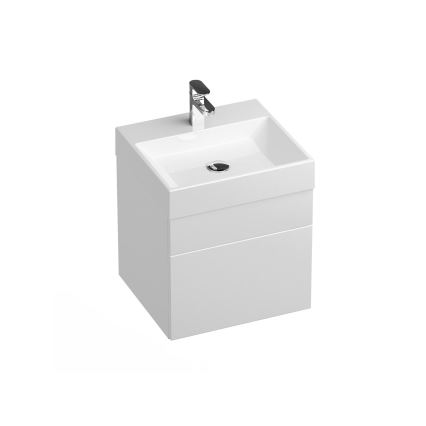 Ravak XJO01250000 - Lavabo sospeso NATURAL 50x45 cm in marmo ricomposto/bianco