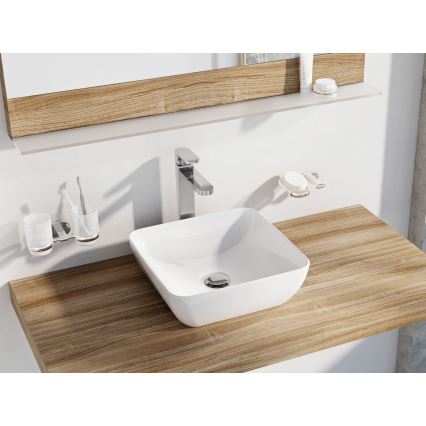 Ravak XJX01138001 - Lavabo da appoggio UNI SLIM 38x38 cm ceramica/bianco